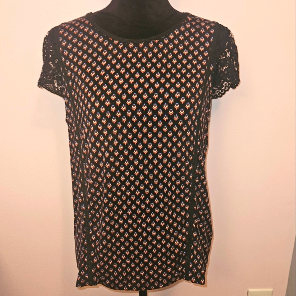 Rafaella Colorful Paisley Top - Size Large - Picture 2 of 7
